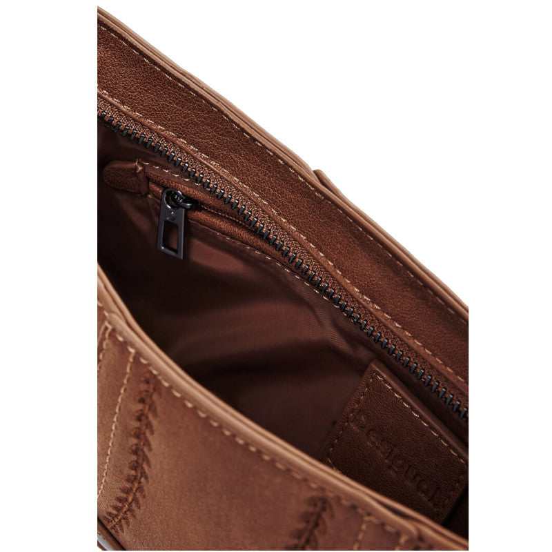 DESIGUAL Petit sac à main effet cuir brodé