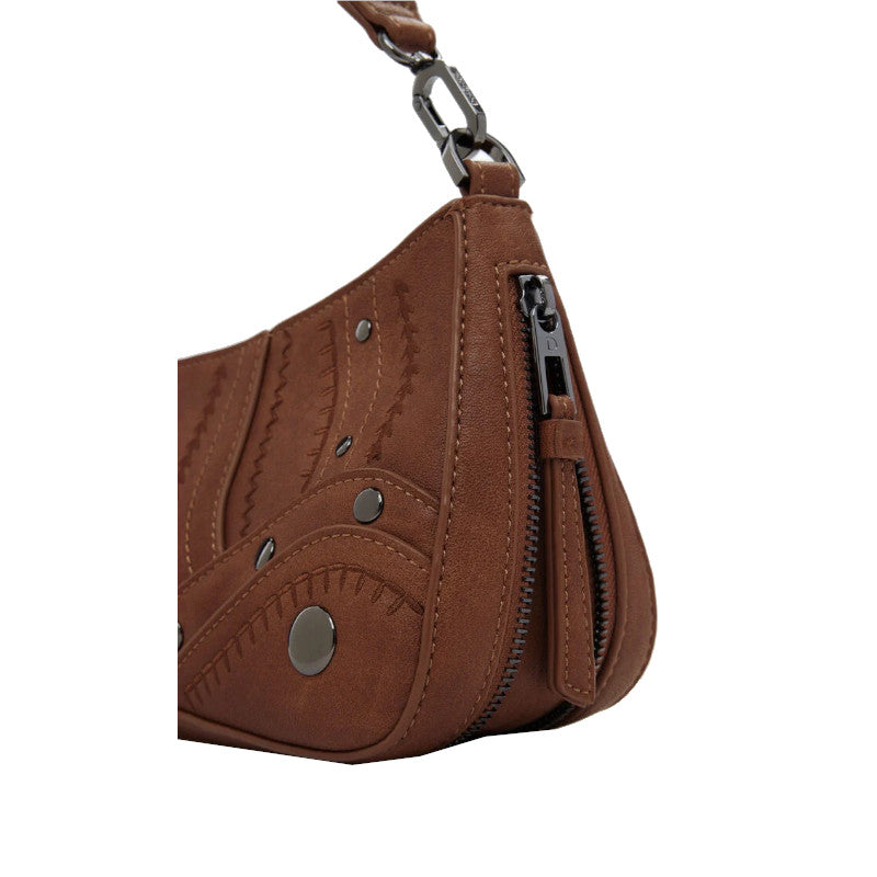 DESIGUAL Petit sac à main effet cuir brodé