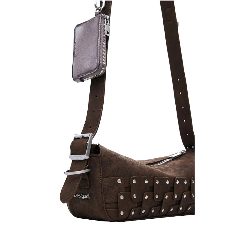 DESIGUAL Petit sac baguette patch clouté