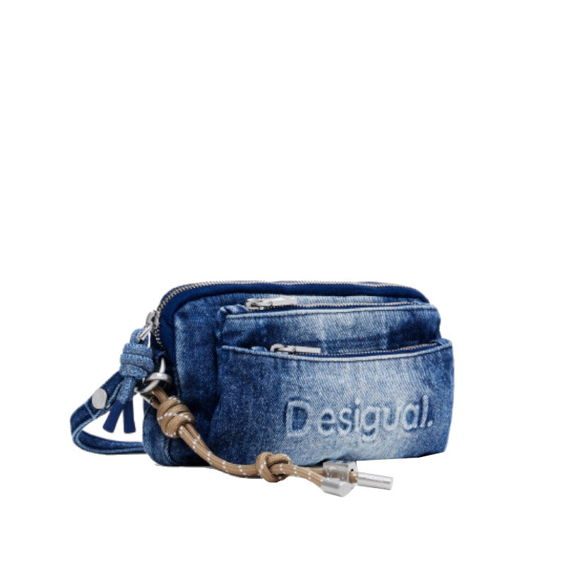 DESIGUAL Sac à bandoulière Half Logo Denim Julia