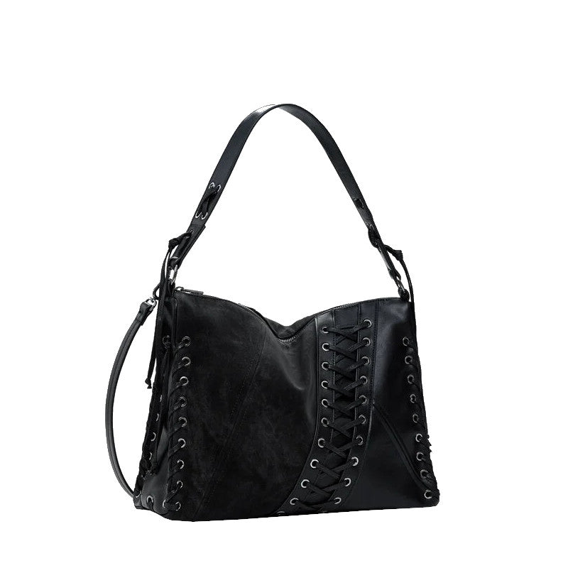 DESIGUAL Sac à bandoulière effet cuir de taille moyenne