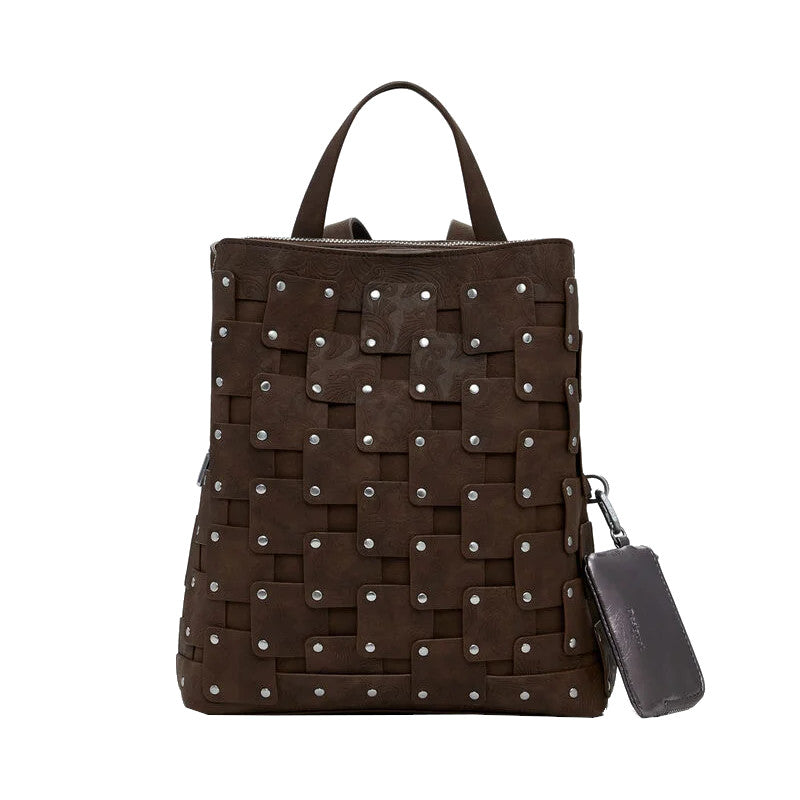 DESIGUAL Sac à dos moyen à patchs effet cuir