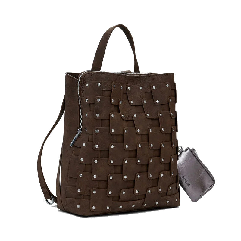 DESIGUAL Sac à dos moyen à patchs effet cuir