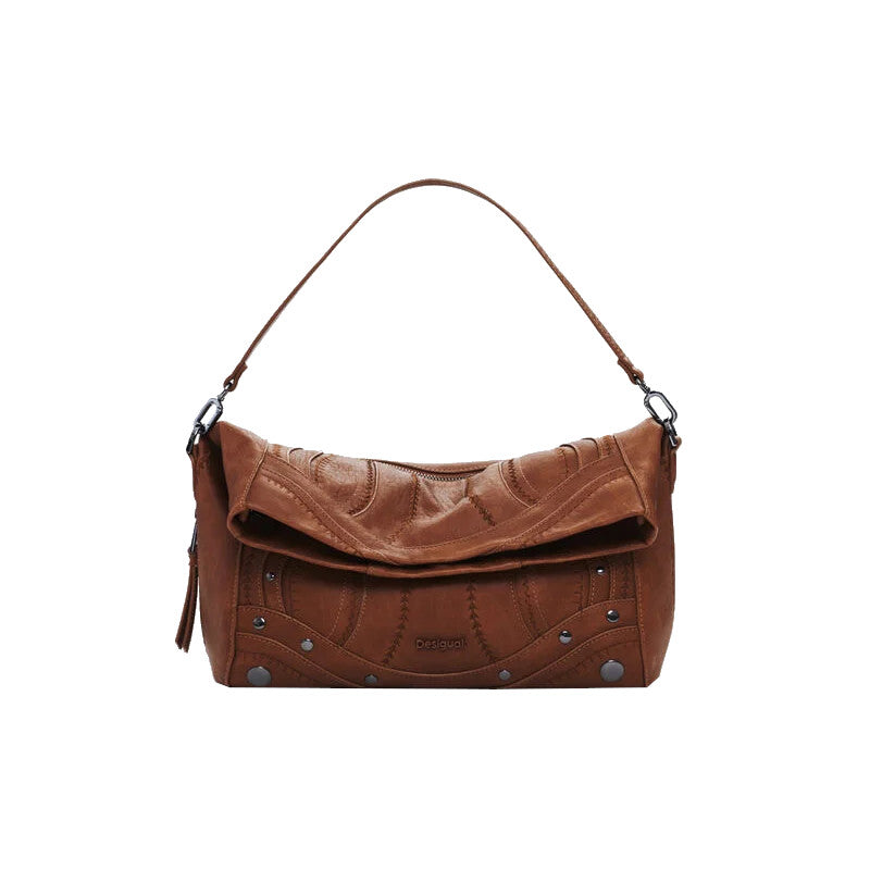 DESIGUAL Sac à main effet cuir brodé moyen