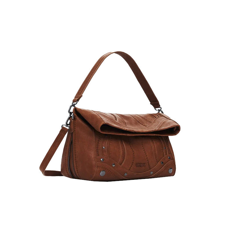 DESIGUAL Sac à main effet cuir brodé moyen