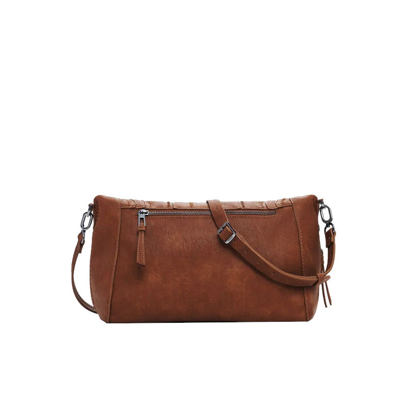 DESIGUAL Sac à main effet cuir brodé moyen