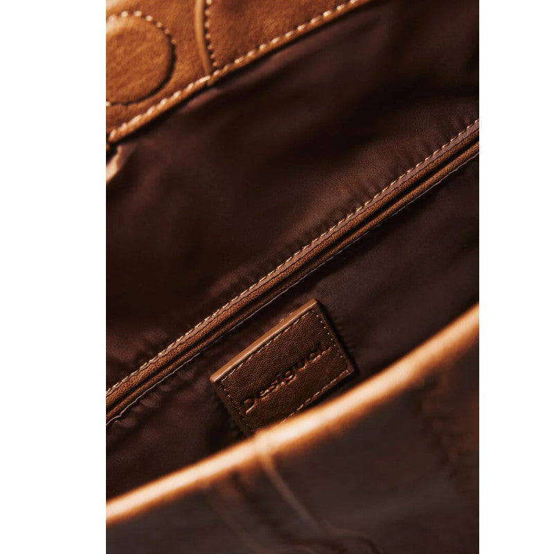 DESIGUAL Sac à main effet cuir brodé moyen