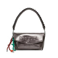 DESIGUAL Sac à rabat logo 3D métallisé moyen