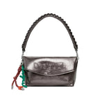 DESIGUAL Sac à rabat logo 3D métallisé moyen