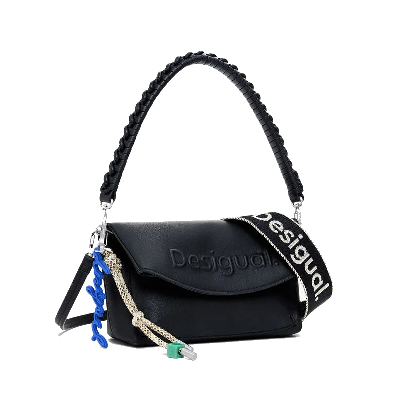 DESIGUAL Sac à rabat logo 3D moyen