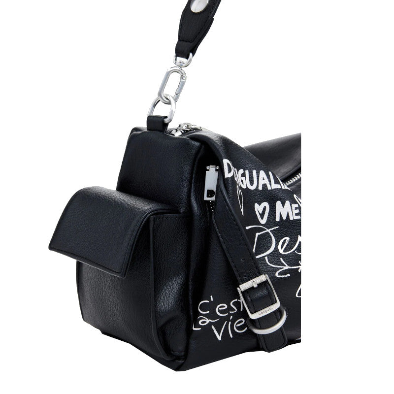 DESIGUAL Sac bowling effet cuir lettres moyen