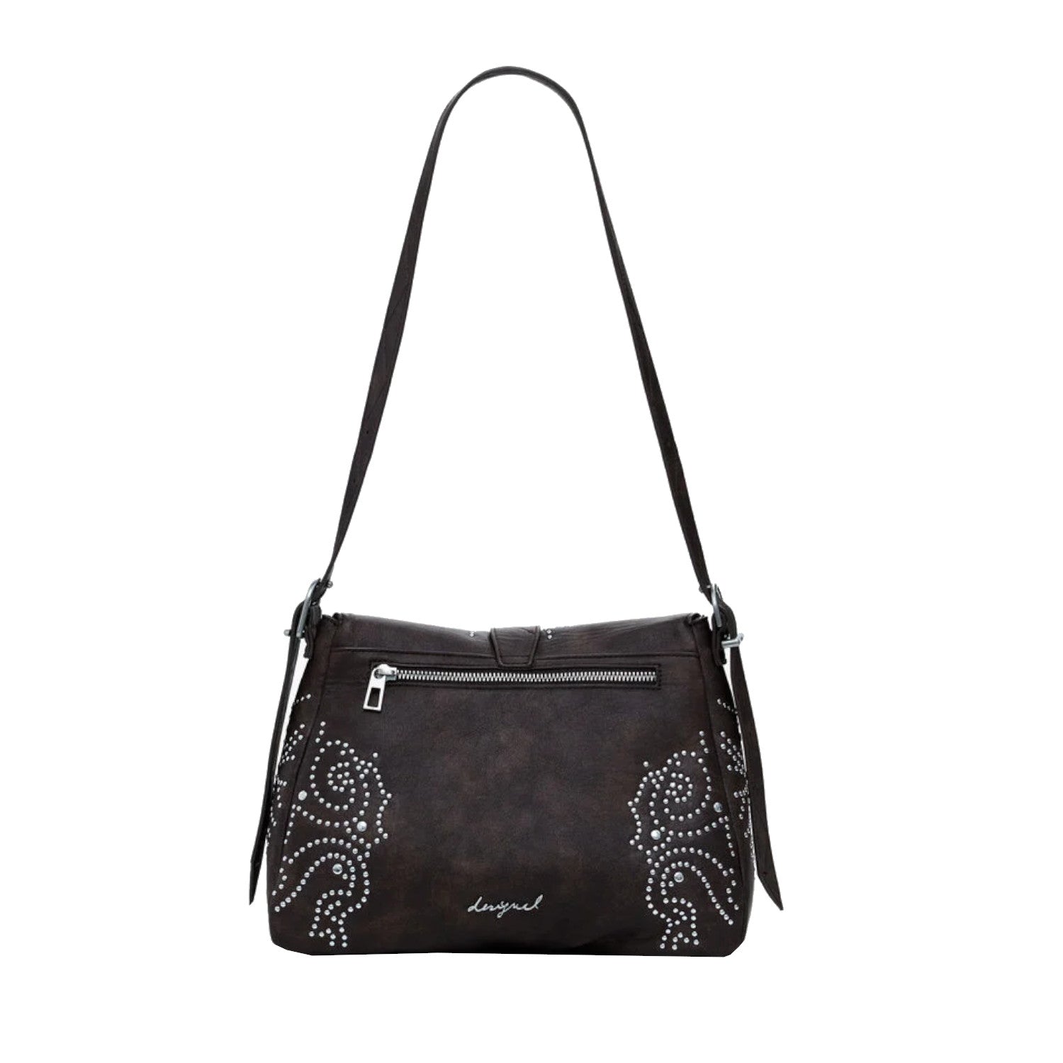 DESIGUAL Sac effet cuir à boucle moyen