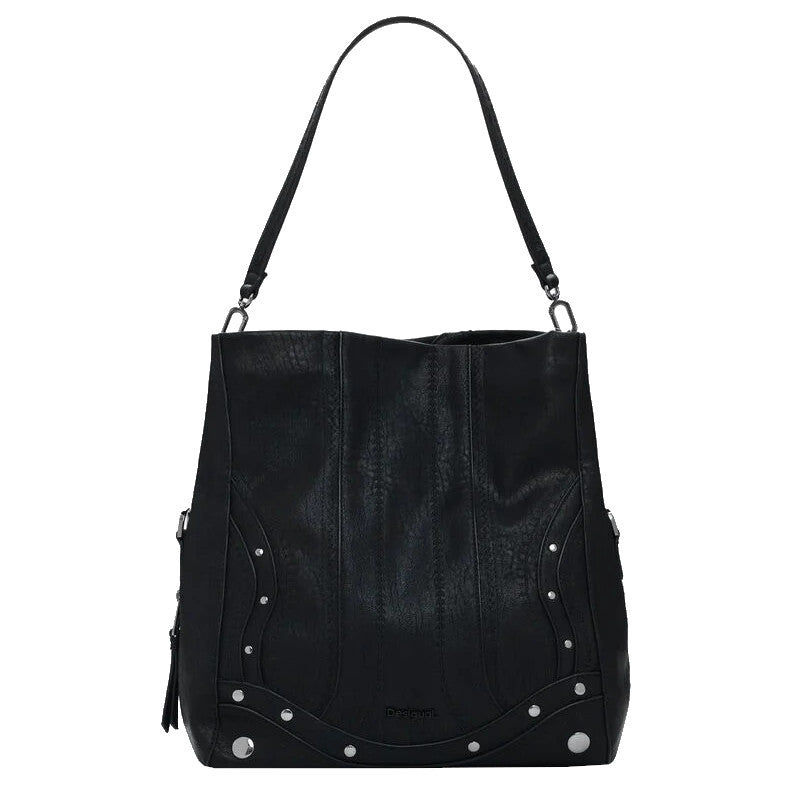 DESIGUAL Sac effet cuir brodé moyen