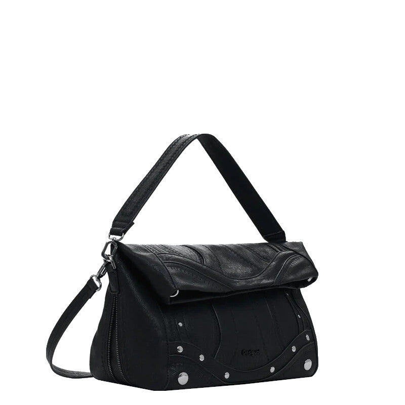 DESIGUAL Sac effet cuir brodé moyen