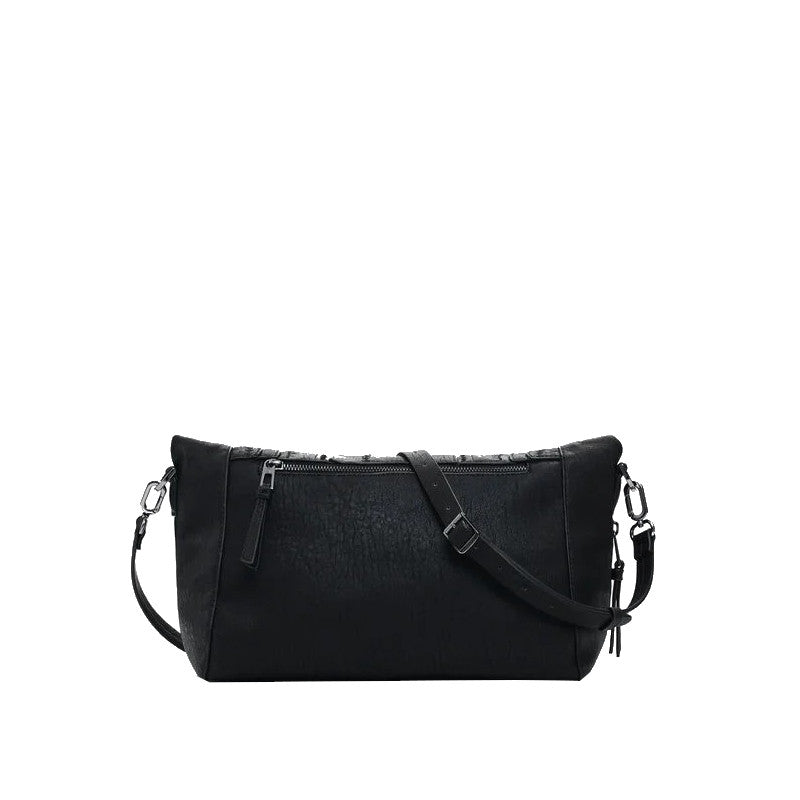 DESIGUAL Sac effet cuir brodé moyen