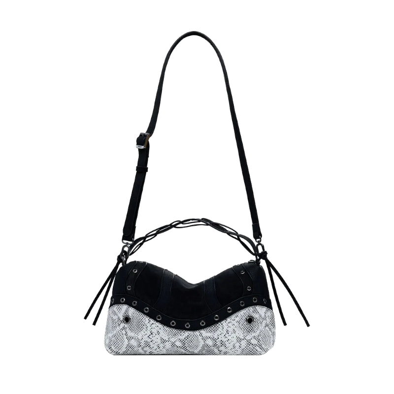 DESIGUAL Sac main moyen à clous motif serpent