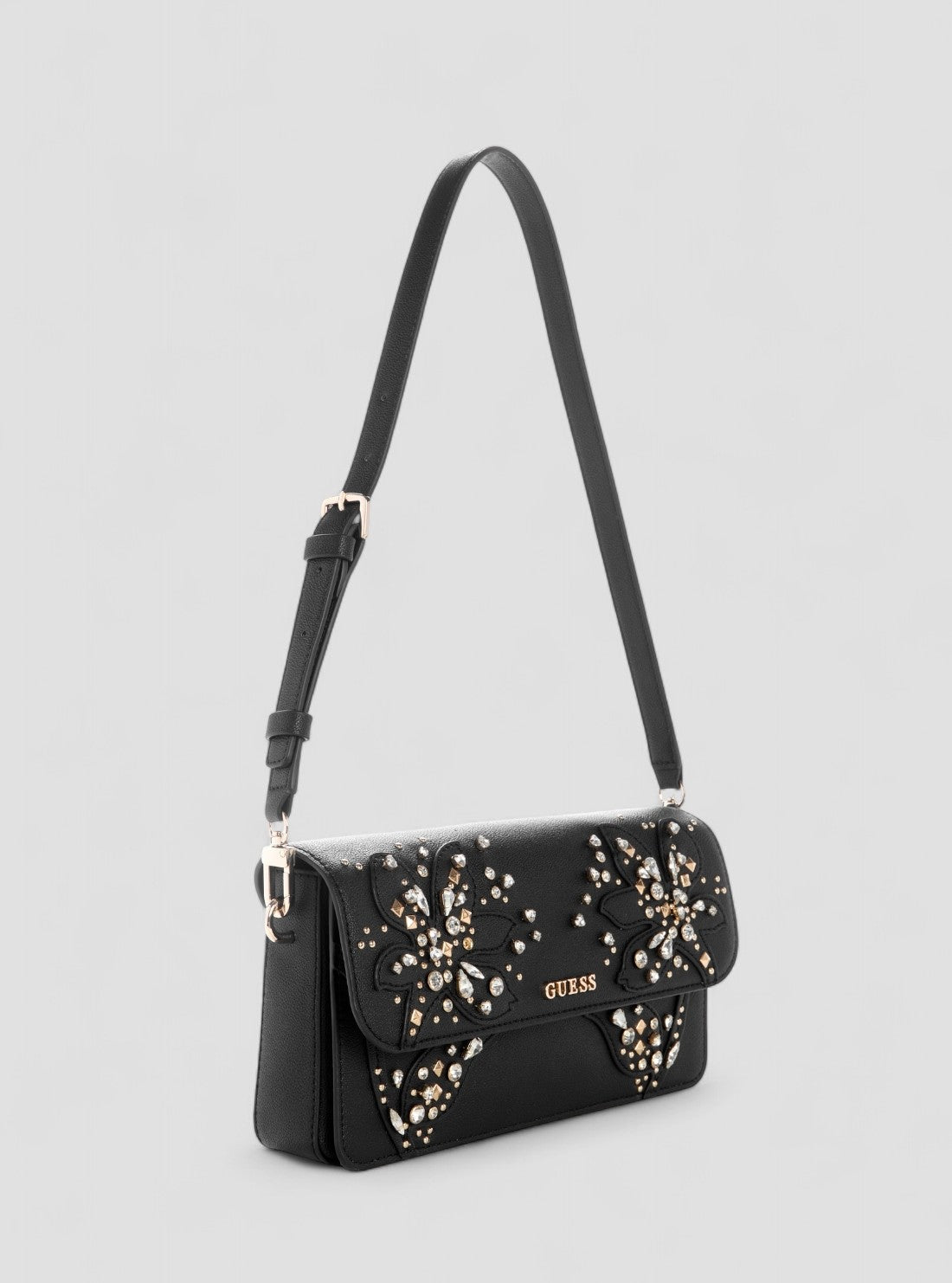 Noir - GUESS Sac à bandoulière Sadie Flap Shoulder