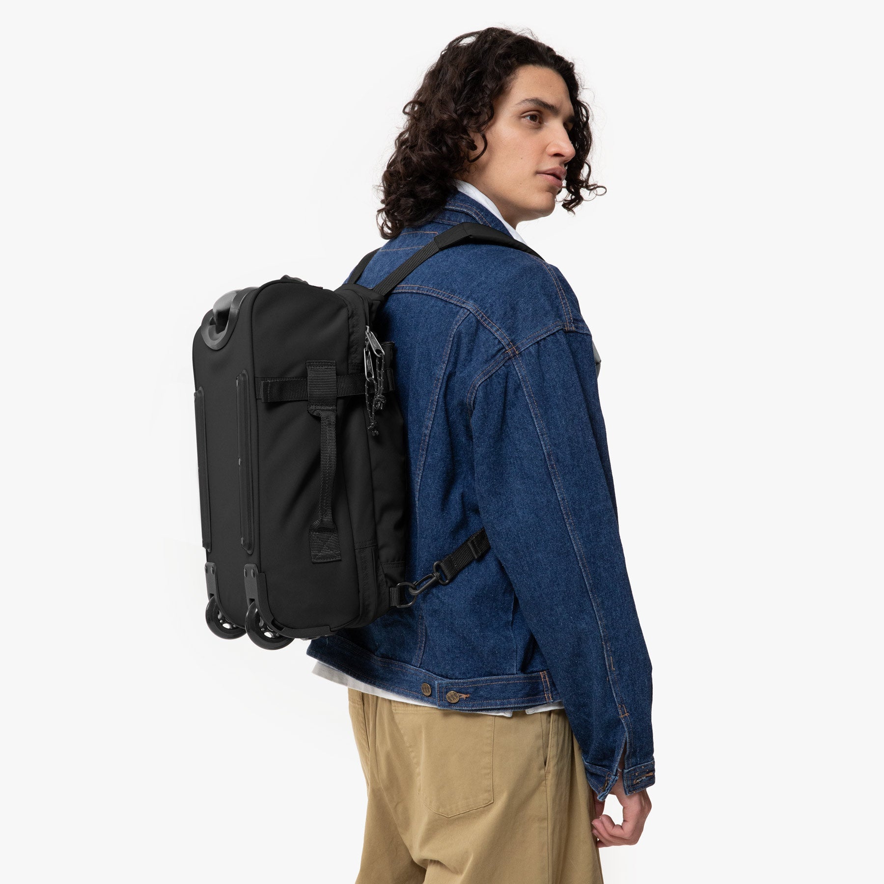 Noir - Valise cabine Strapson XXS