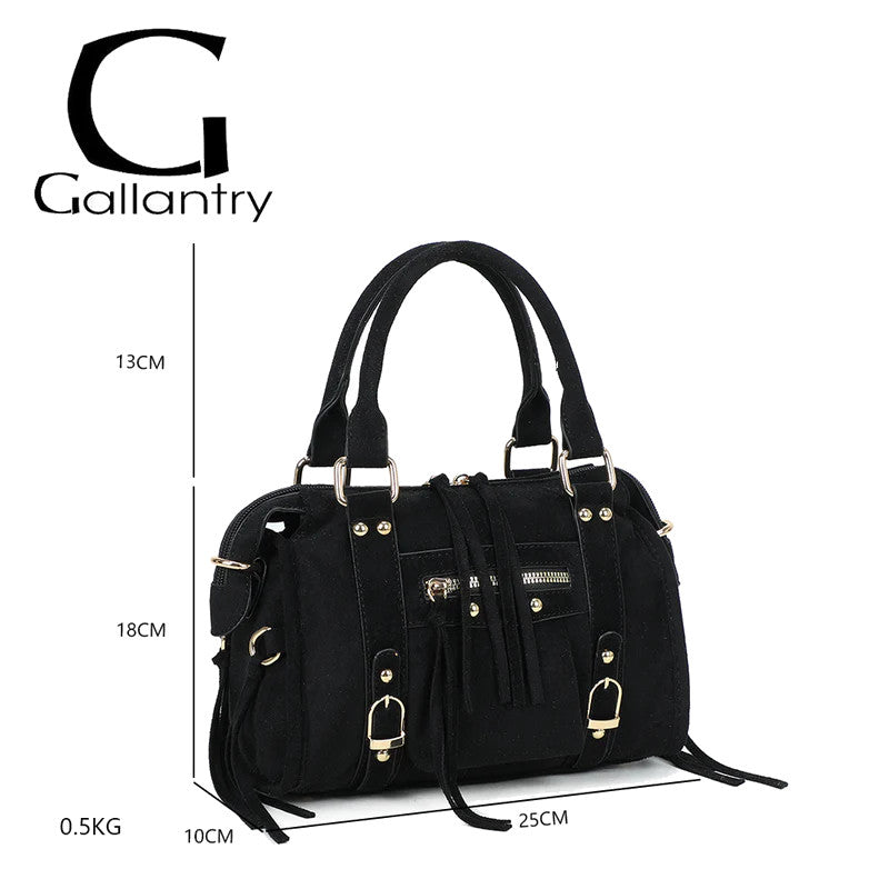 GALLANTRY Sac à main Skyla Petit Suédine Doré