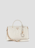 Blanc - GUESS Sac à main Aldina Girlfriend Satchel