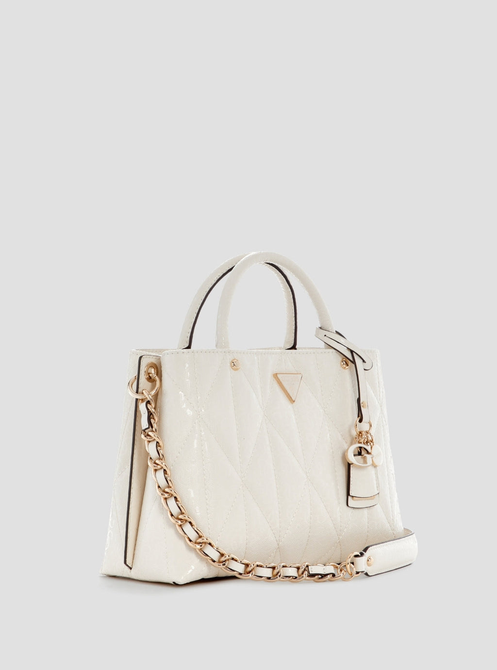 Blanc - GUESS Sac à main Aldina Girlfriend Satchel