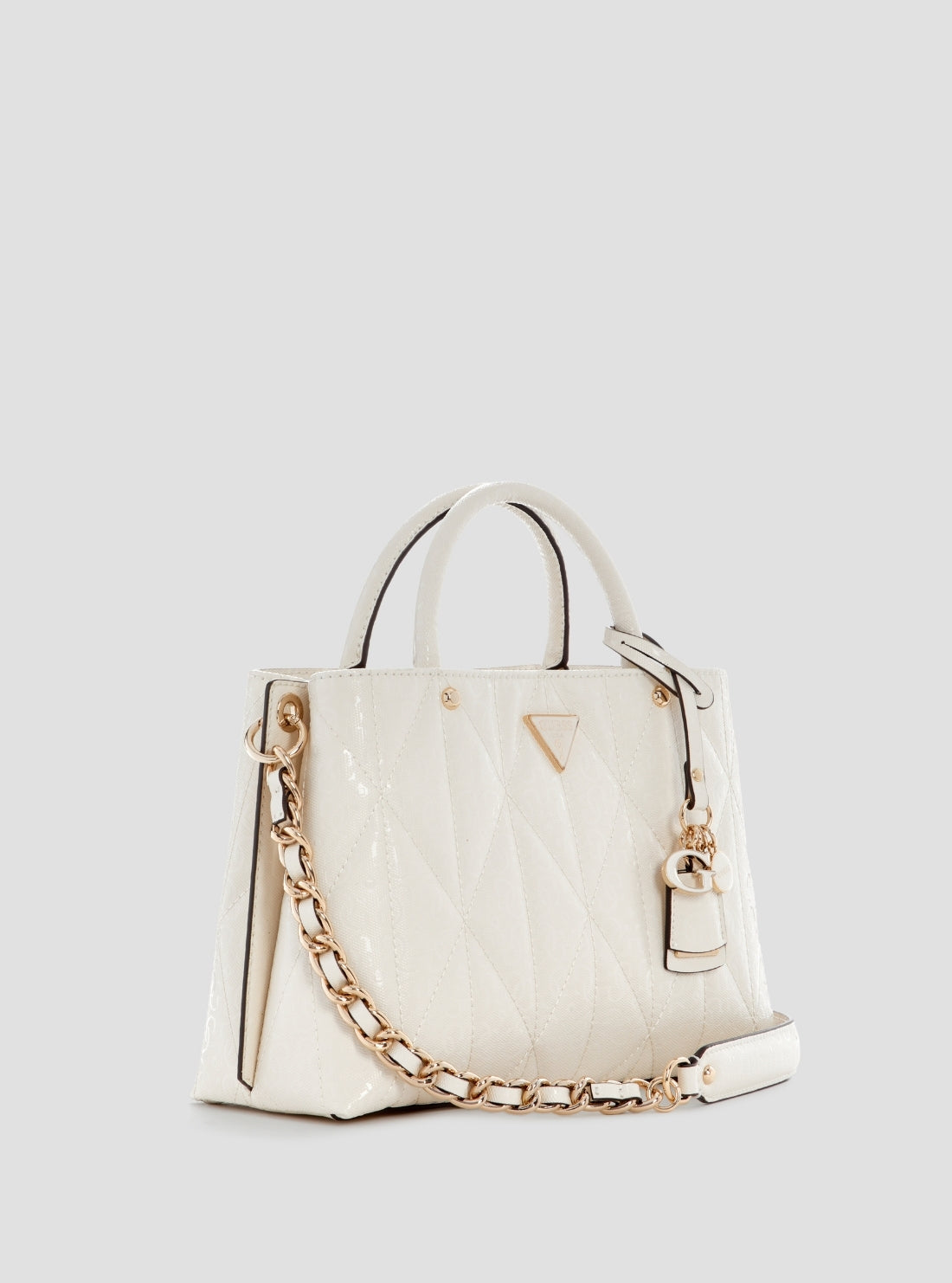 Blanc - GUESS Sac à main Aldina Girlfriend Satchel