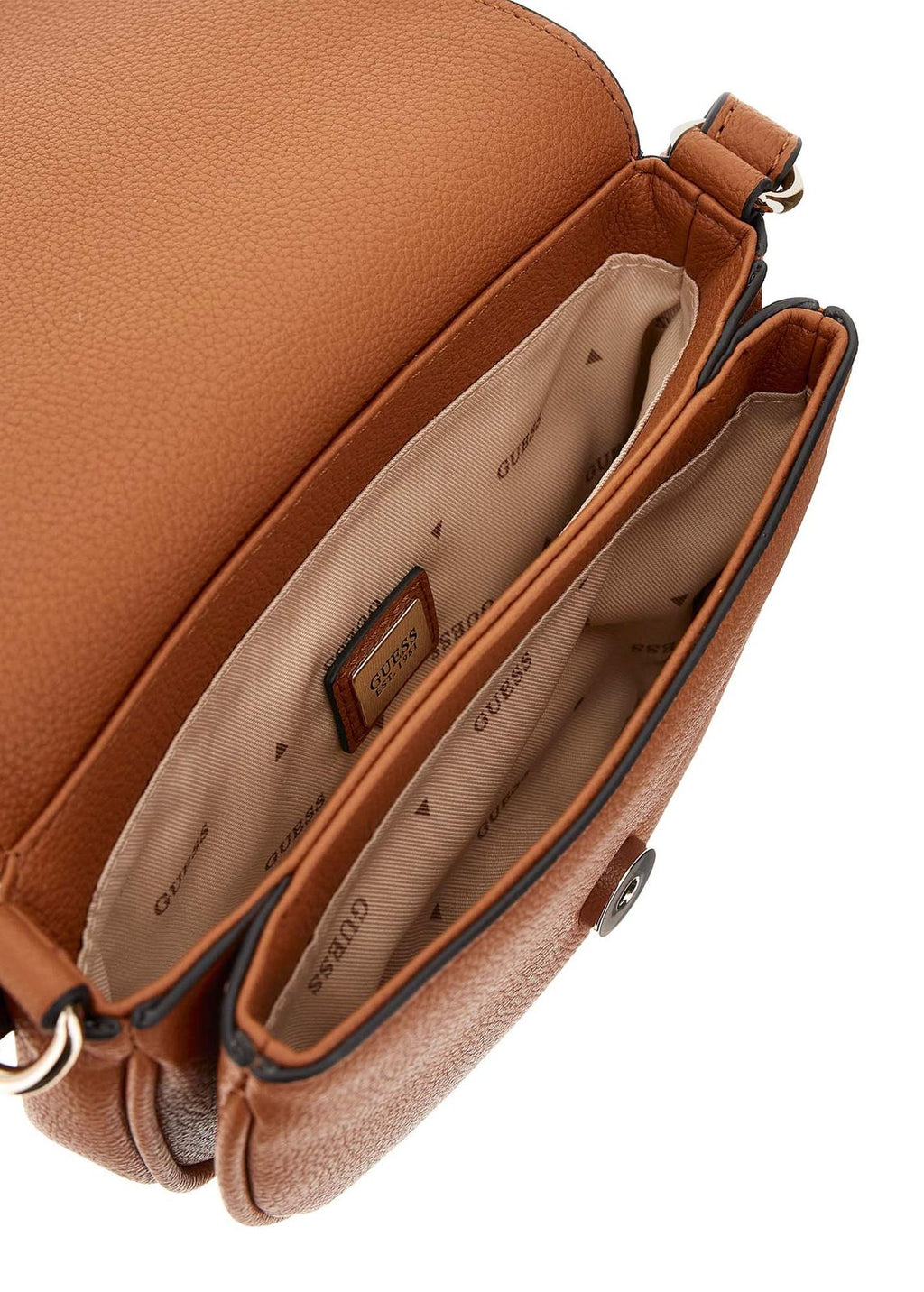 Cognac - GUESS Sac à bandoulière Calebra Mini