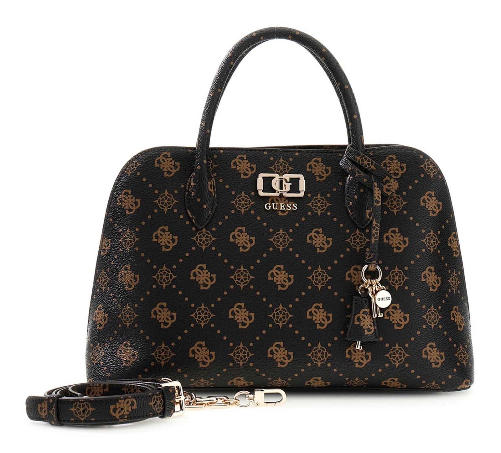 Espresso - GUESS Sac à main Emelie Logo Two Comp Satchel