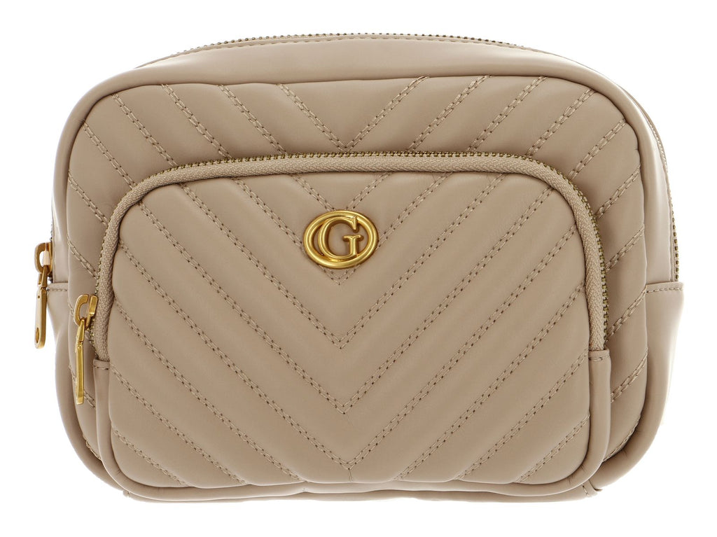 Beige - GUESS Vanity Quilted Vanity Case