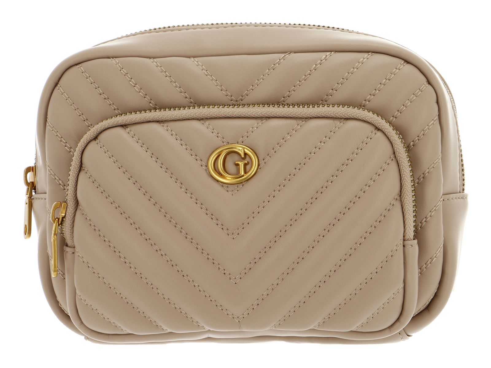 Beige - GUESS Vanity Quilted Vanity Case