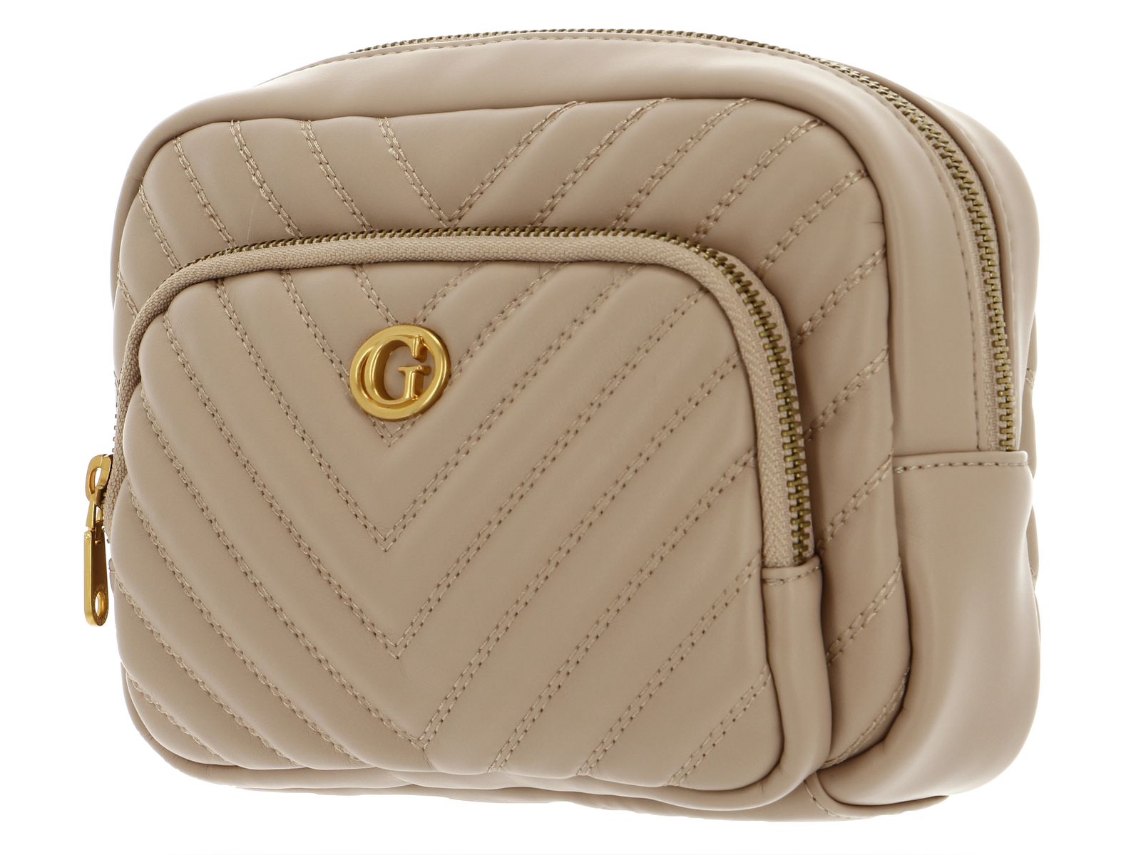 Beige - GUESS Vanity Quilted Vanity Case