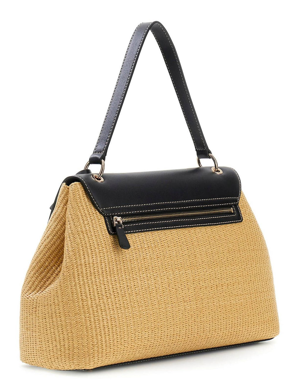 Naturel - GUESS Sac épaule Maggie Straw Flap L