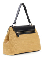 Naturel - GUESS Sac épaule Maggie Straw Flap L