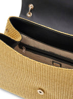 Naturel - GUESS Sac épaule Maggie Straw Flap L