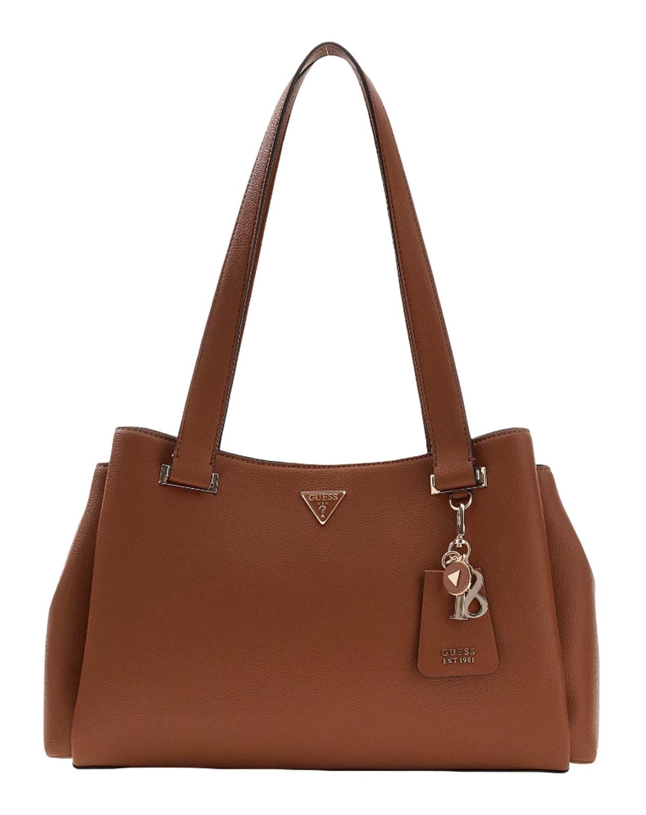 Cognac - GUESS Sac à main Evie Girlfriend Carryall