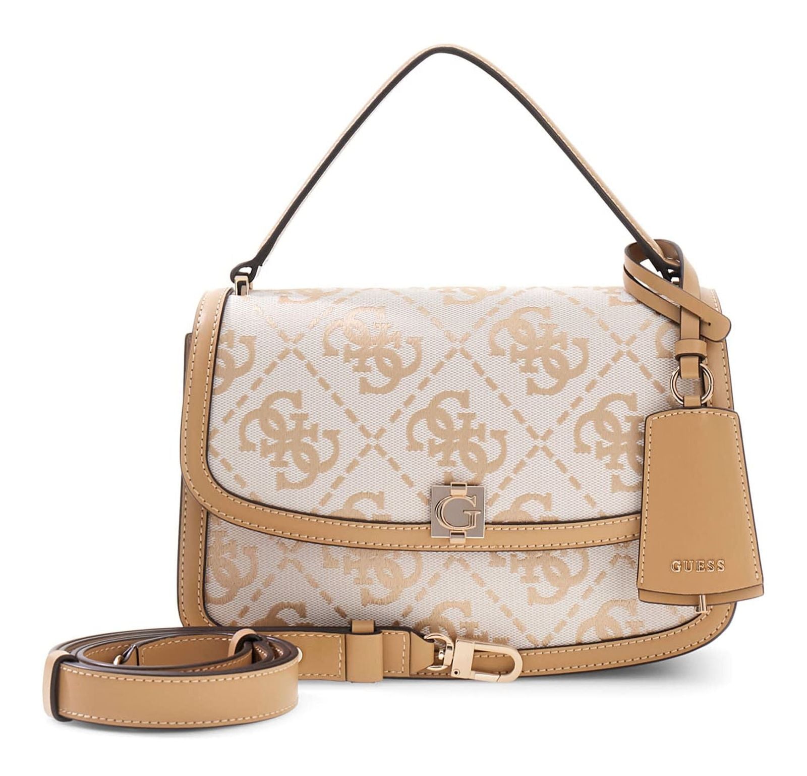Beige - GUESS Sac bandoulière Audrey Logo Convertible