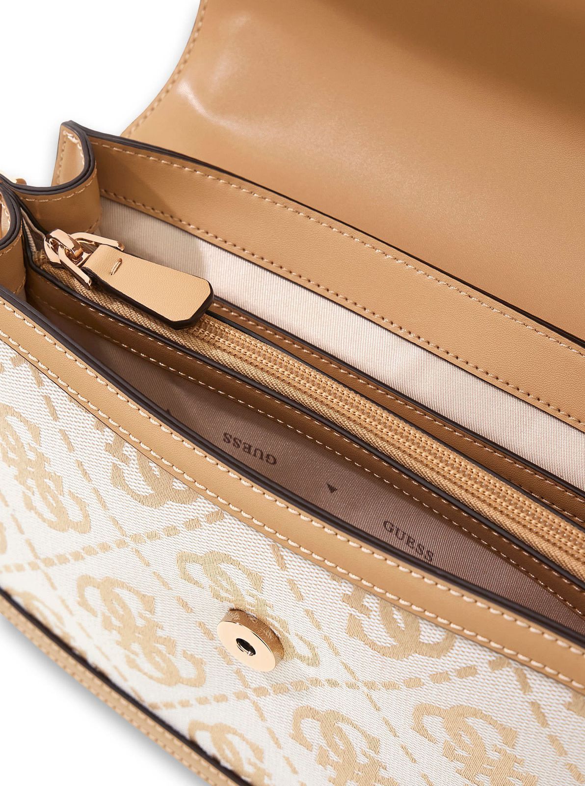Beige - GUESS Sac bandoulière Audrey Logo Convertible