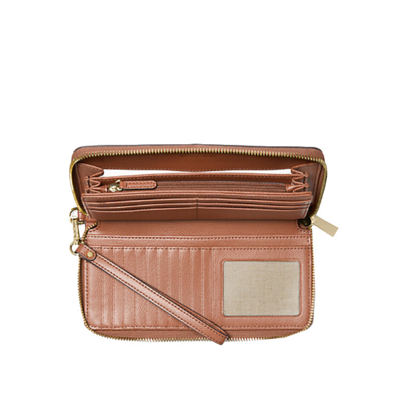 Marron - MICHAEL KORS Grand portefeuille en cuir Jet Set Travel
