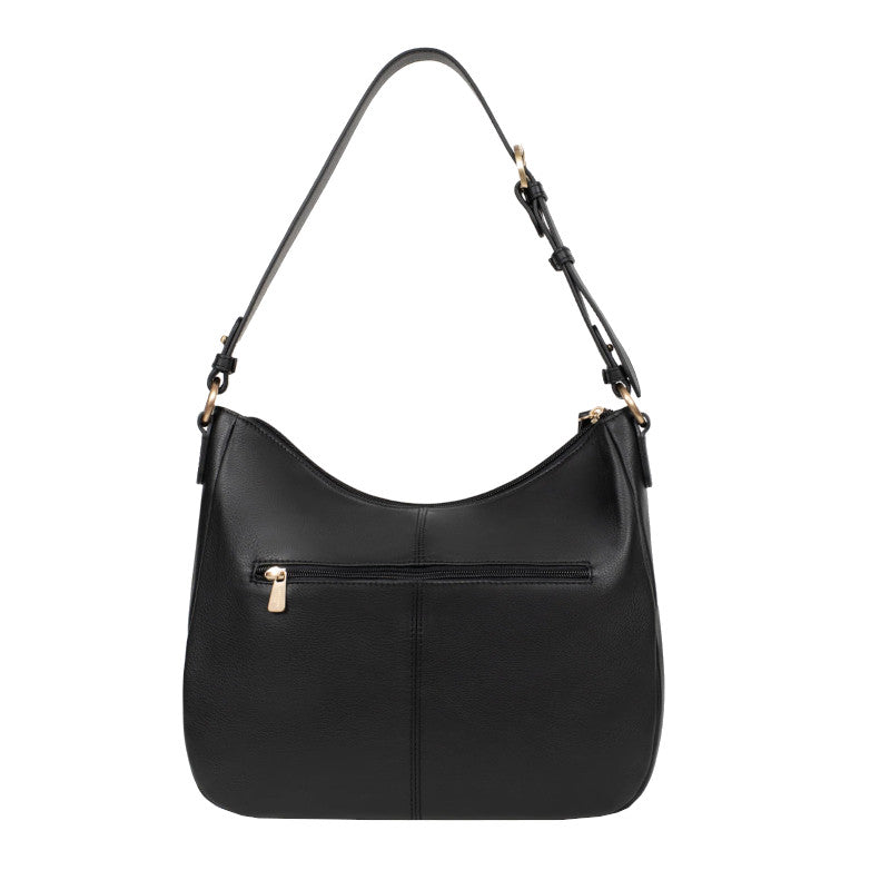 HEXAGONA Besace - Cuir de vachette souple gras