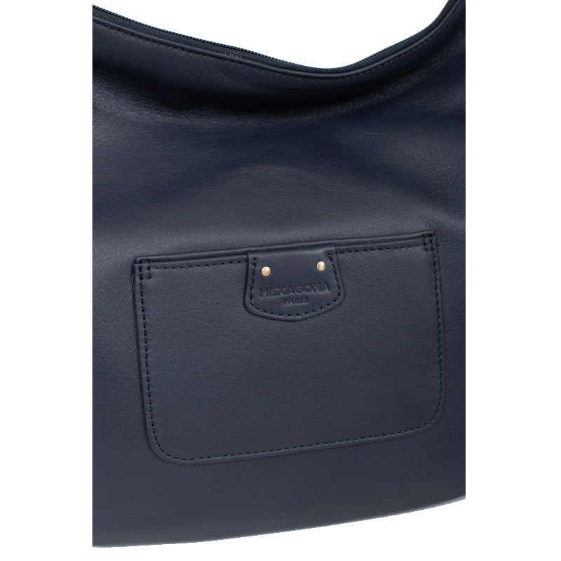 HEXAGONA Besace - Cuir de vachette souple gras