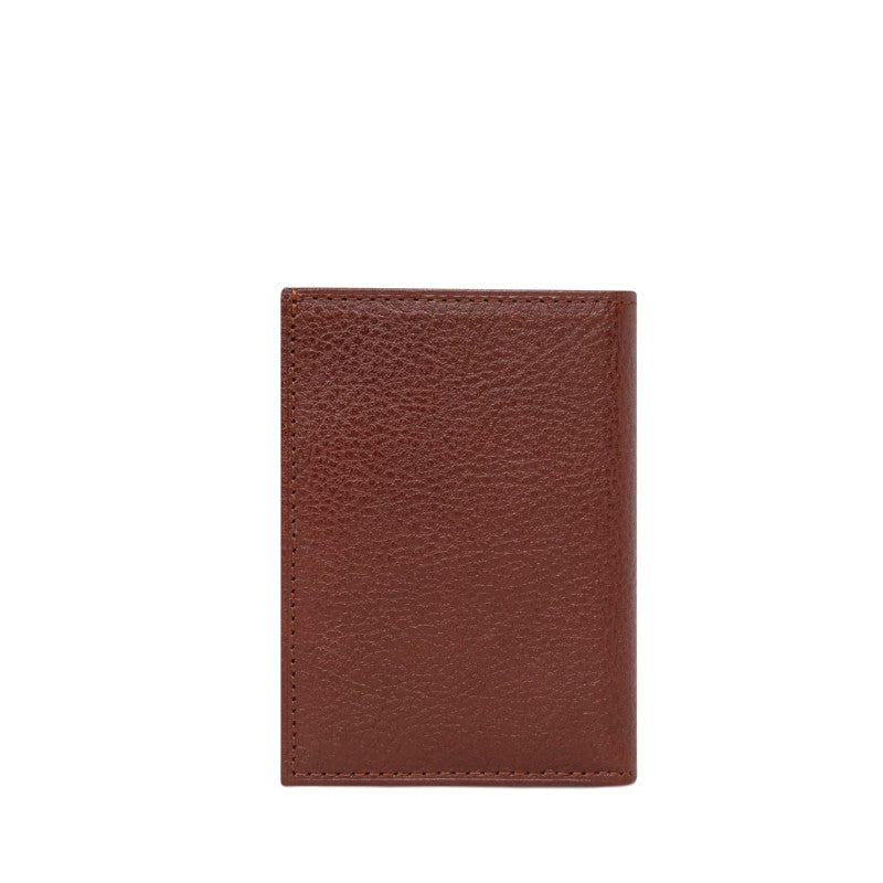 HEXAGONA Porte-cartes -Cuir de vachette végétal collet