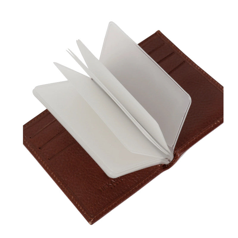 HEXAGONA Porte-cartes -Cuir de vachette végétal collet