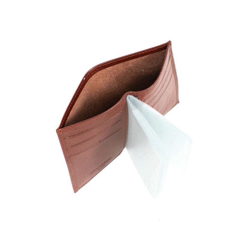 HEXAGONA Porte-cartes -Cuir de vachette végétal collet