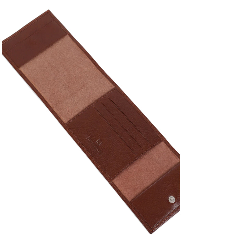 HEXAGONA Porte-chéquier - Cuir de vachette végétal collet