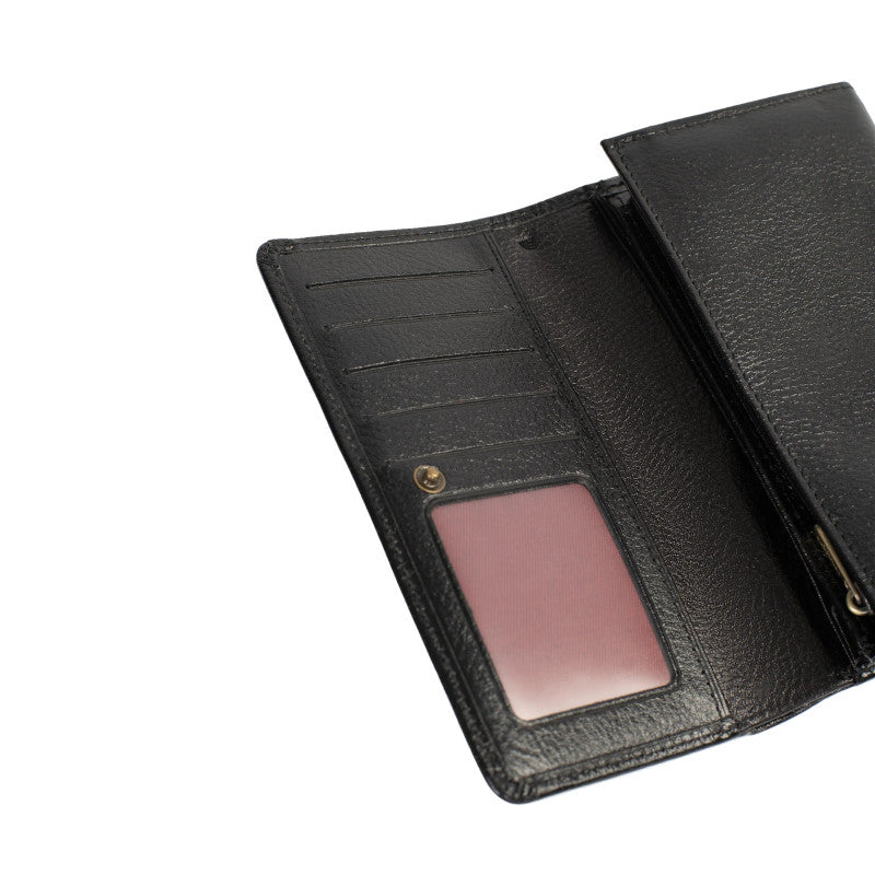 HEXAGONA Portefeuille long - 1 volet - Stop RFID - Cuir
