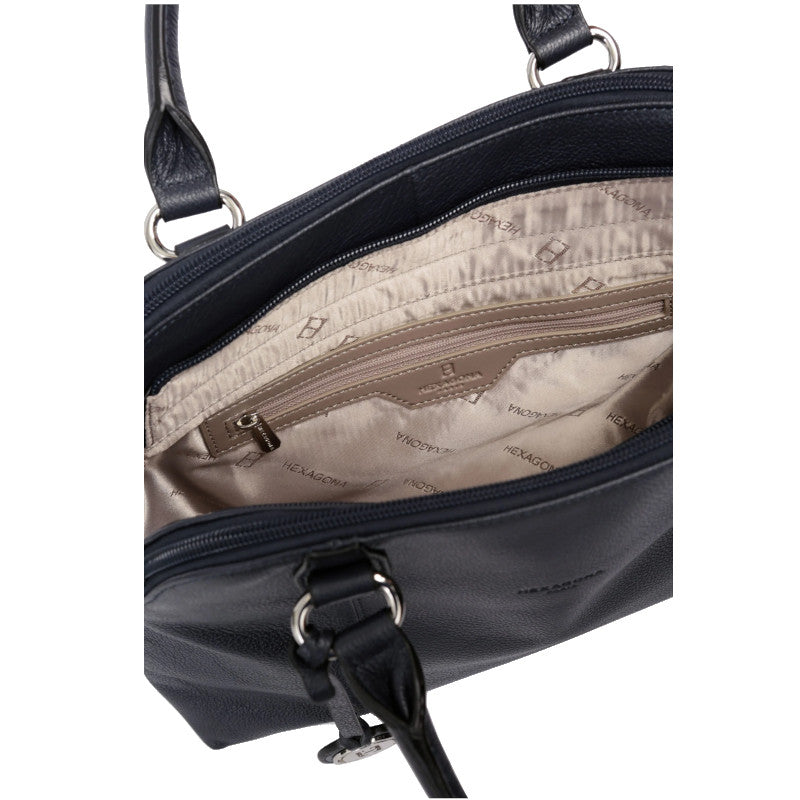 HEXAGONA SAC PORTÉ MAIN 2 POIGNÉES - CUIR DE VACHETTE