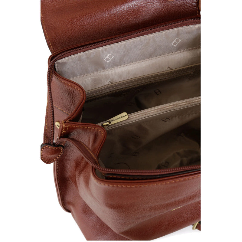 HEXAGONA Sac à dos - Cuir de vachette