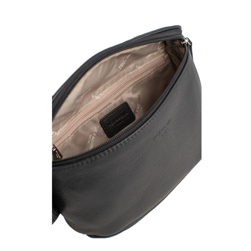 HEXAGONA Sac banane - Cuir de vachette grainé