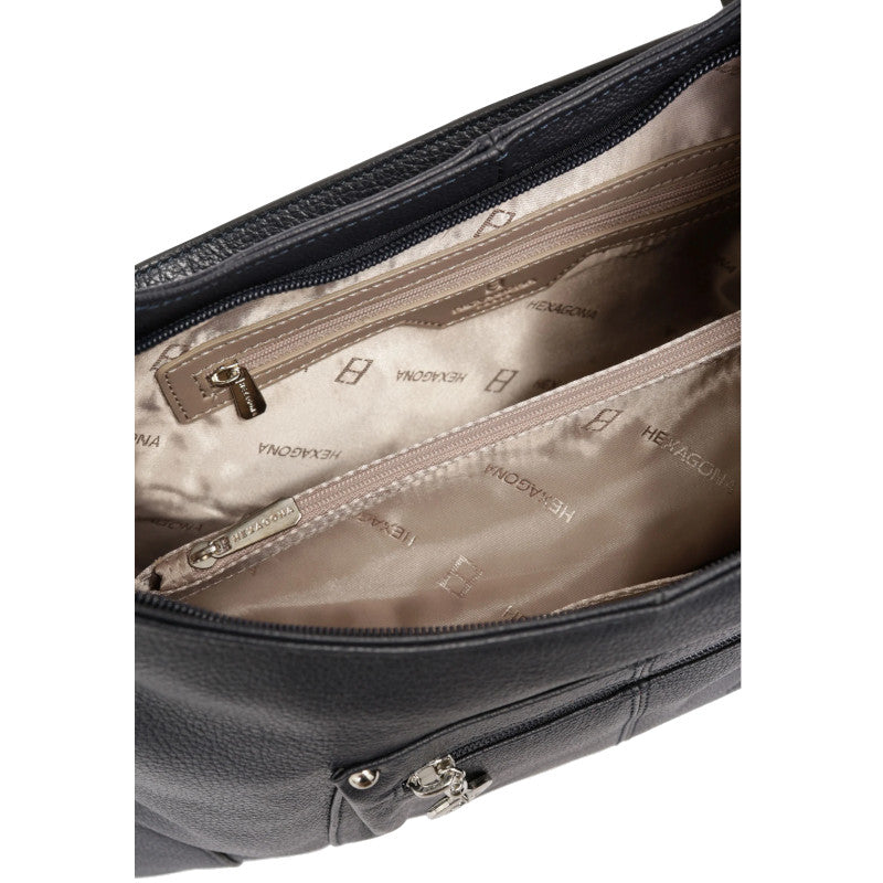 HEXAGONA Sac besace Cuir de vachette grainé