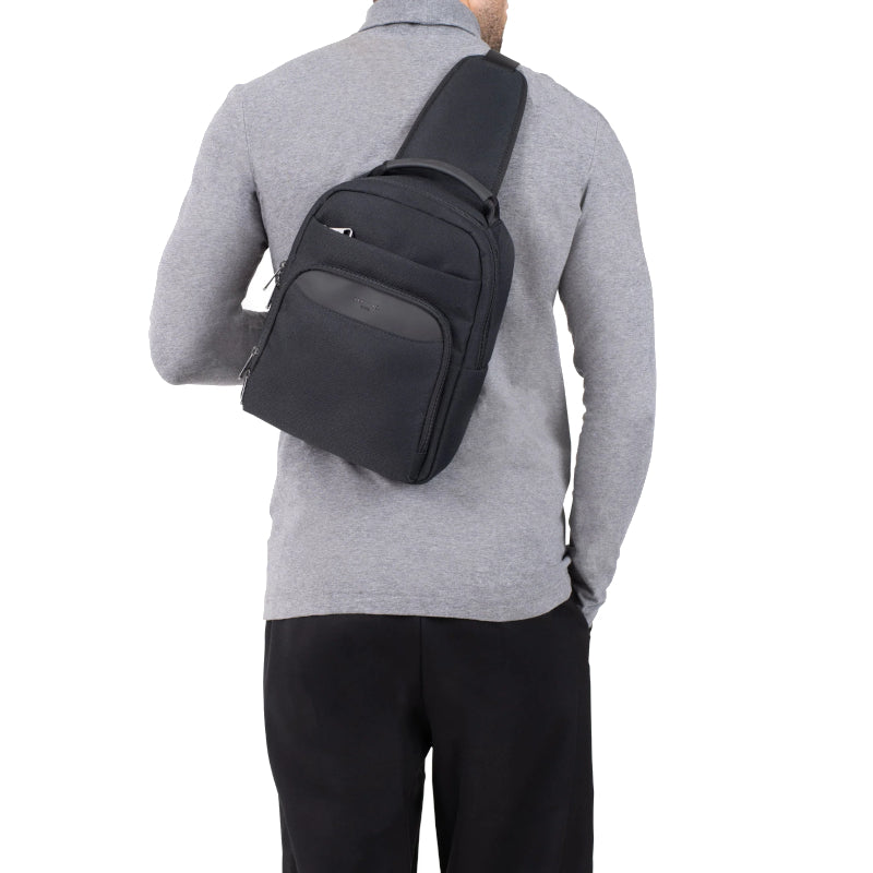 HEXAGONA Sac monobretelle -Nylon garni synthétique mat